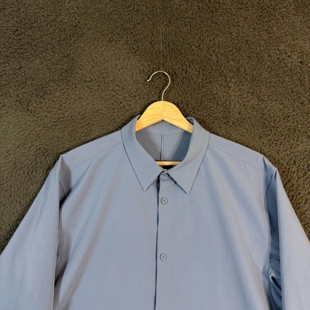 Lululemon Shirt Mens XL Blue Commission Long Sleeve Button Up Stretch Casual - Picture 2 of 12